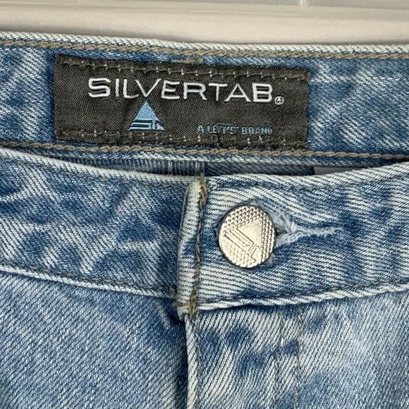 Vintage Silvertab Levis Flare 11M Mid-rise Boyfriend Light Wash Plain Pockets - Picture 4 of 12
